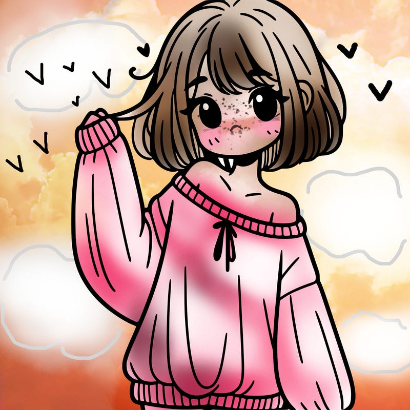 girl in baggy sweater hanging off her shoulder