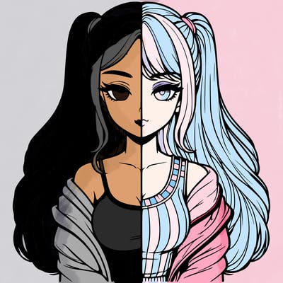 realistic girl split