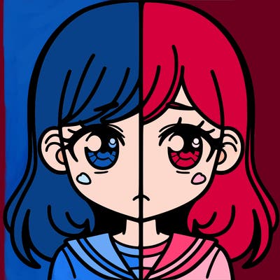 a split of a girl