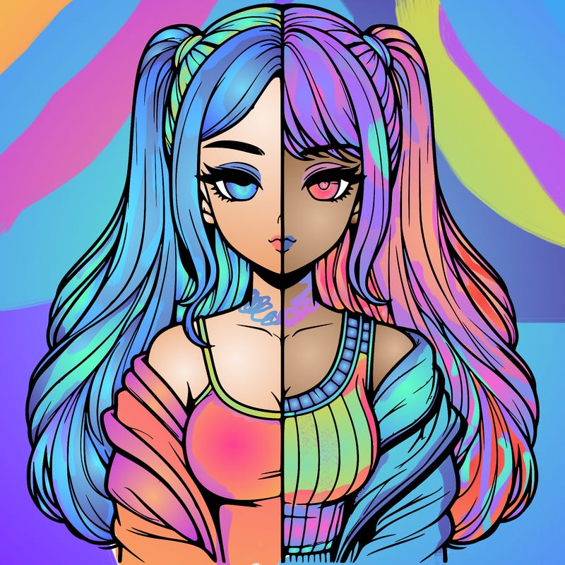 realistic girl split