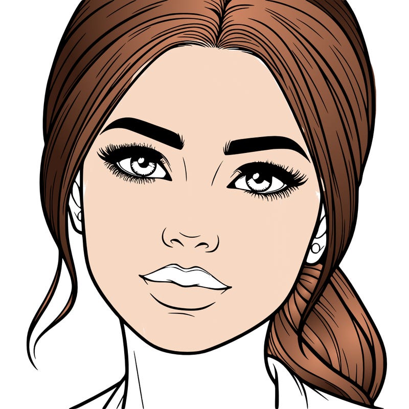 realistic woman’s face