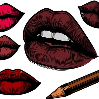 realistic  lips