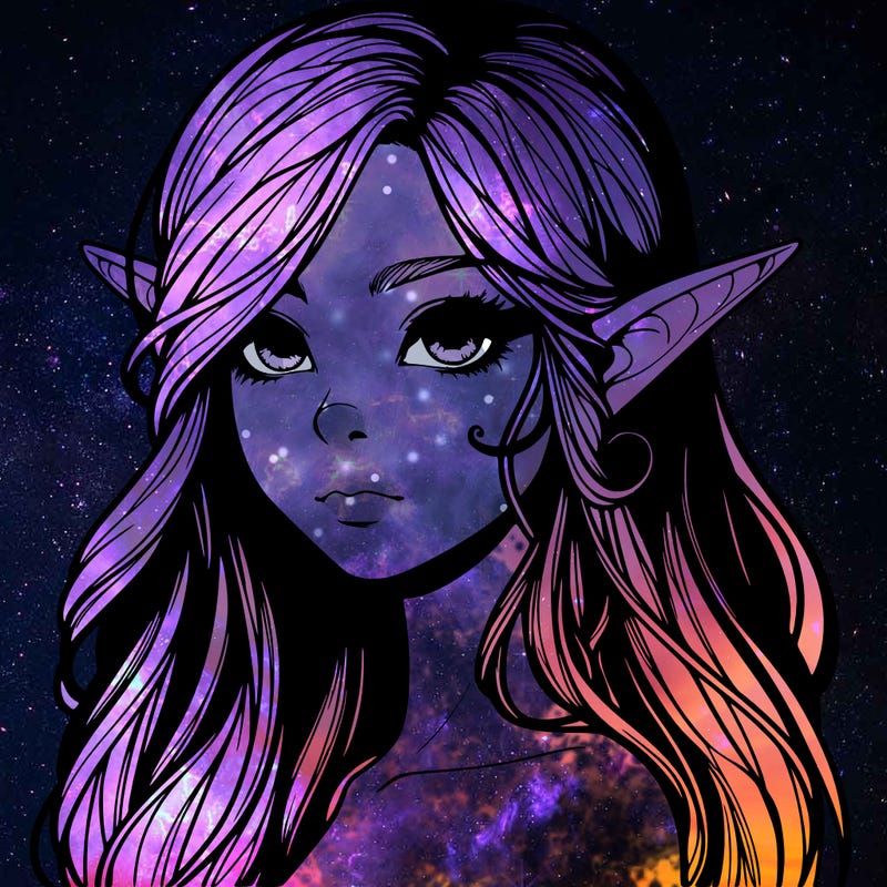 elf girl realistic dark fantasy