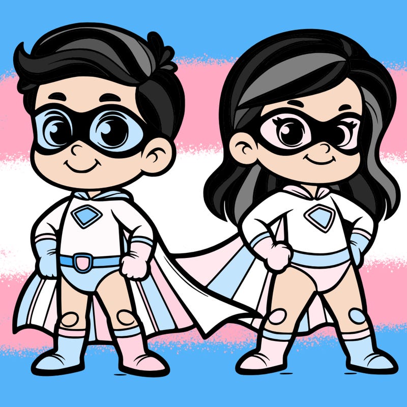 2 superheroes one is a boy of 5 and one is a girl 3 years