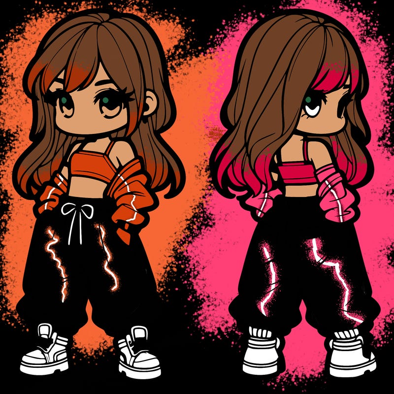 girl in crop top and baggy pants