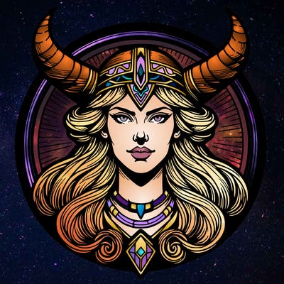 realistic valhalla goddess  symbol