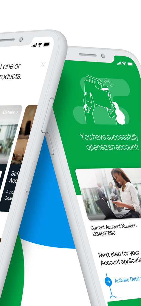 SC Mobile Uganda - Uma tela de aplicativo móvel confirmando a abertura bem-sucedida de uma conta bancária com o SC Mobile Uganda