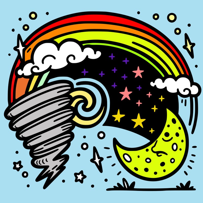 🌜🌪️ ⭐️⚡️⚡️⚡️🌈🌝