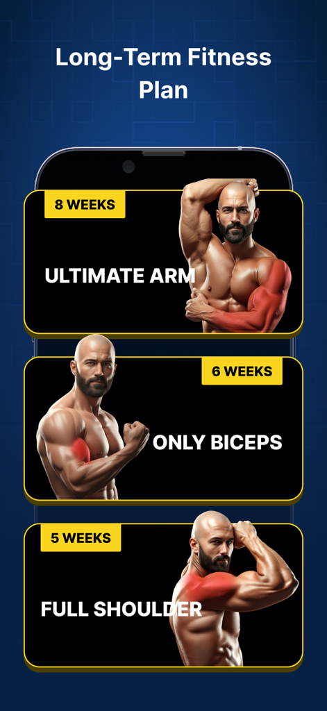 P4P Armify: Arm Workout - Planes de fitness a largo plazo para brazos, bíceps y hombros en la app Armify