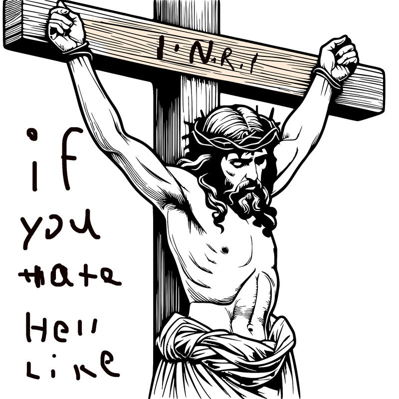 jesus realistic on the cross