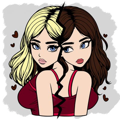 realistic girl split