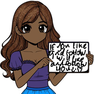 realistic pretty girl holding blank sign