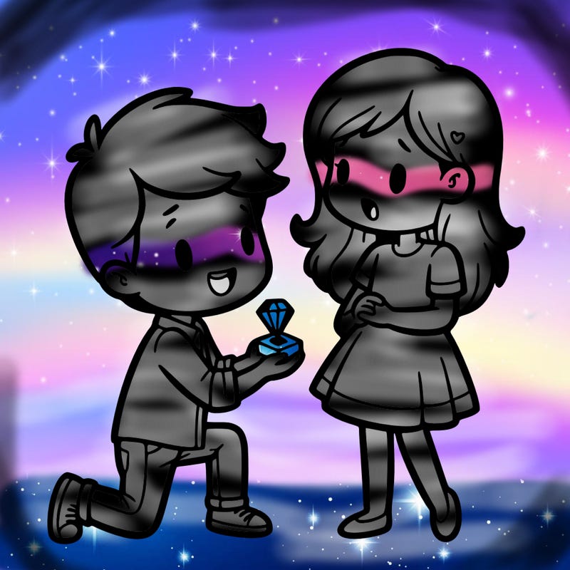 a boy proposing to a girl