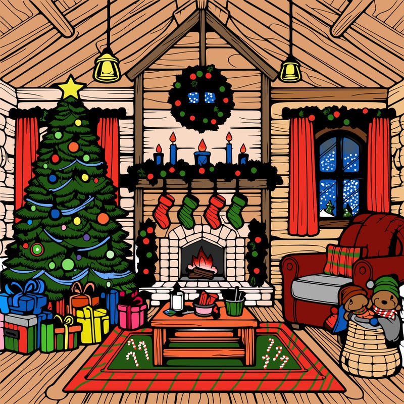 christmas house interior