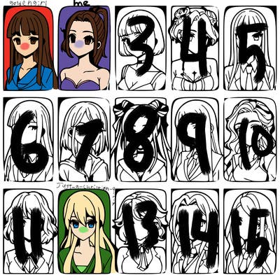 girls that look diffrent anime