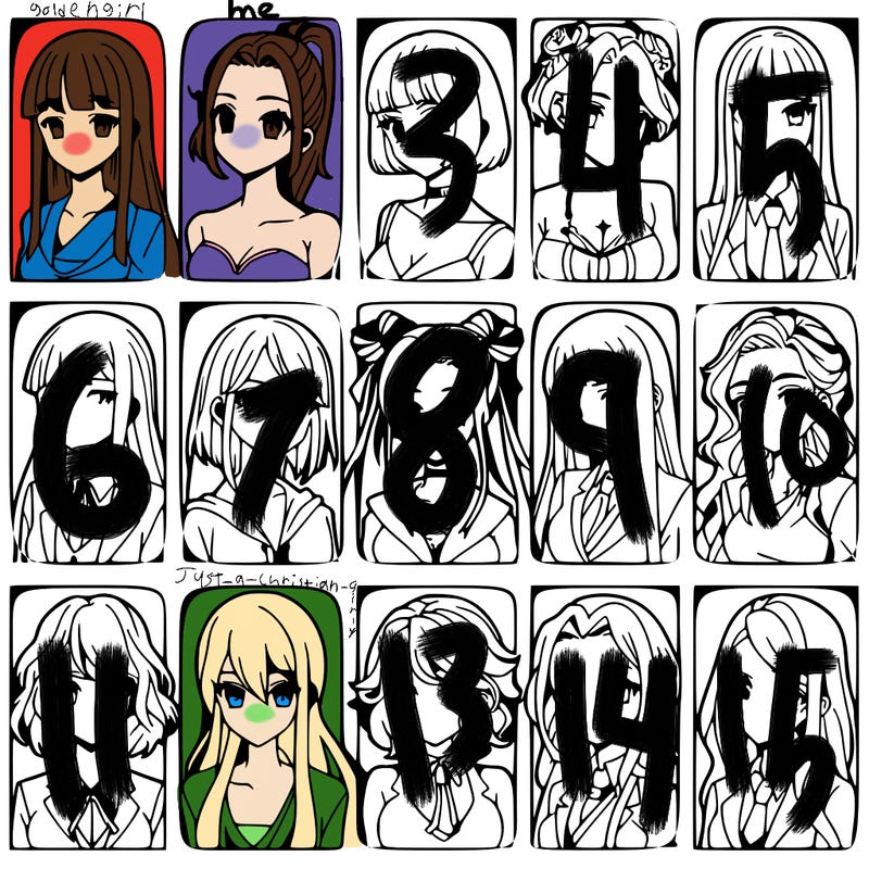 girls that look diffrent anime