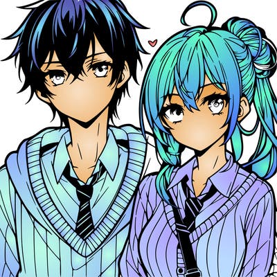 anime boyfriend and girlfriend.