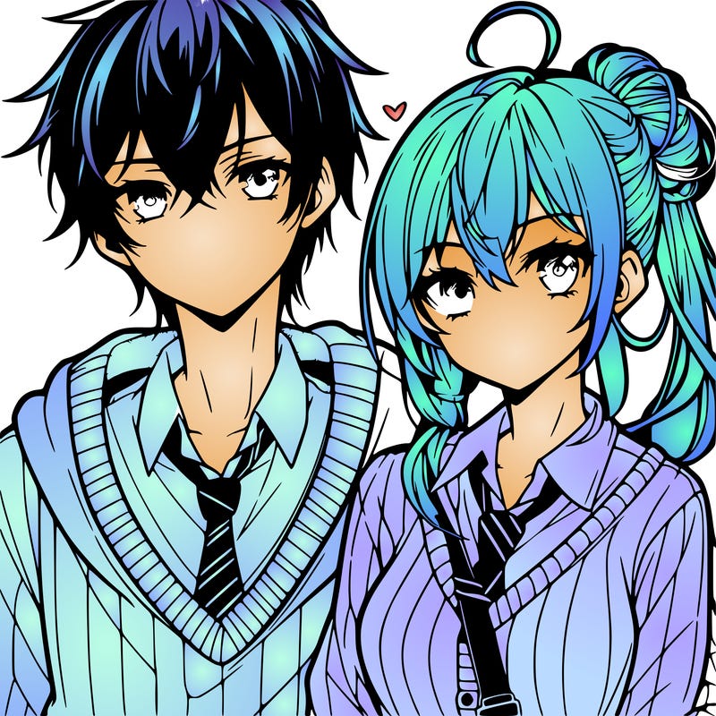 anime boyfriend and girlfriend.