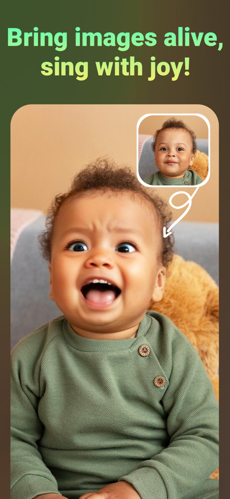 Face Dance,AI Face Swap :Lipix - AI animation of a baby photo singing with the Face Dance app