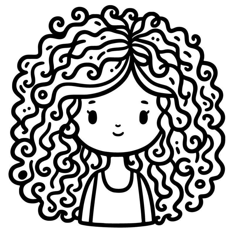 curly hair girl