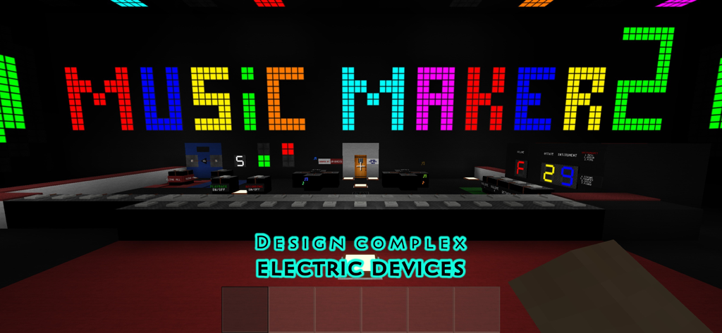 Survivalcraft 2 Day One - Una complessa macchina musicale costruita con dispositivi elettrici in un mondo sandbox a blocchi