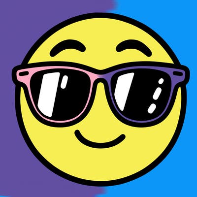emoji with sunglasses