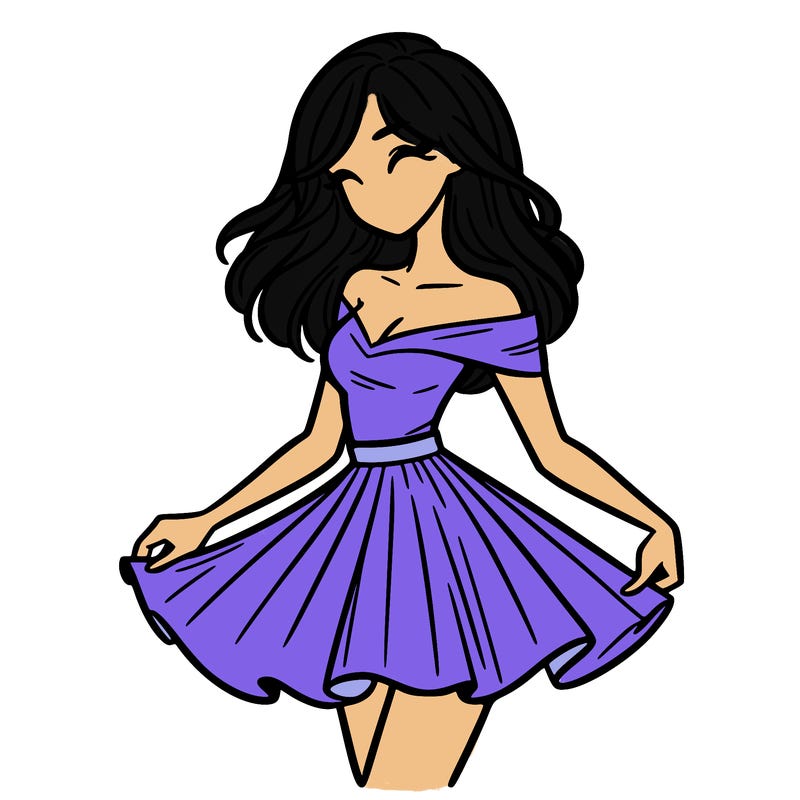 woman in skirt