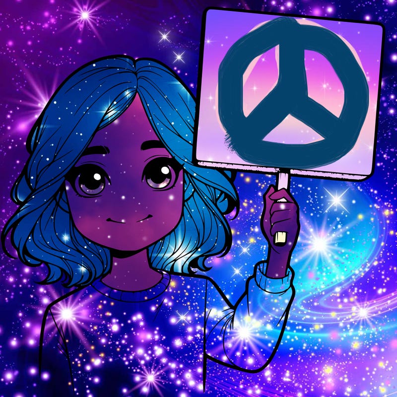 realistic girl holding up a sign