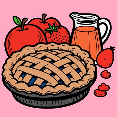 a pie of food