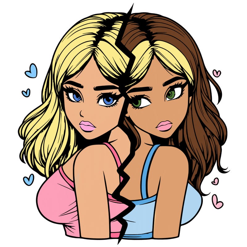 realistic girl split