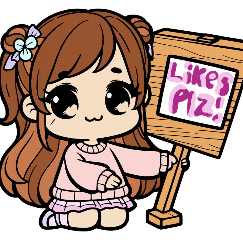 cute girl with sighn