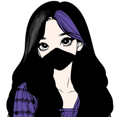 korean girl with long hair realistic