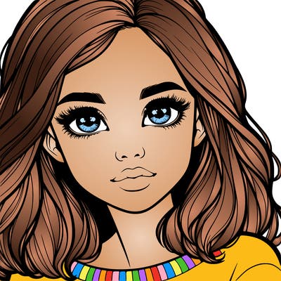 realistic girl whith cute eyes