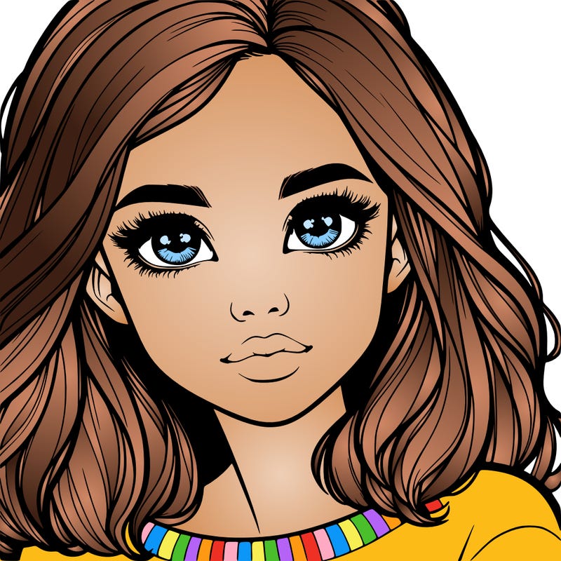 realistic girl whith cute eyes