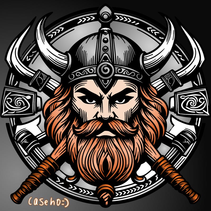 realistic valhalla god  symbol around