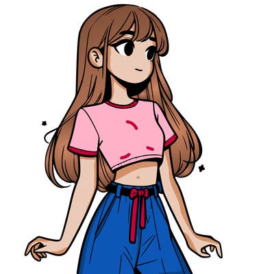 girl in a cute crop top