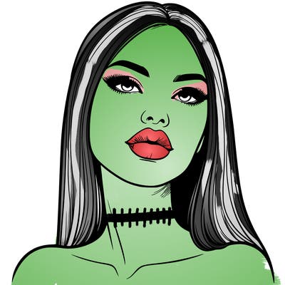 realistic woman with full lips