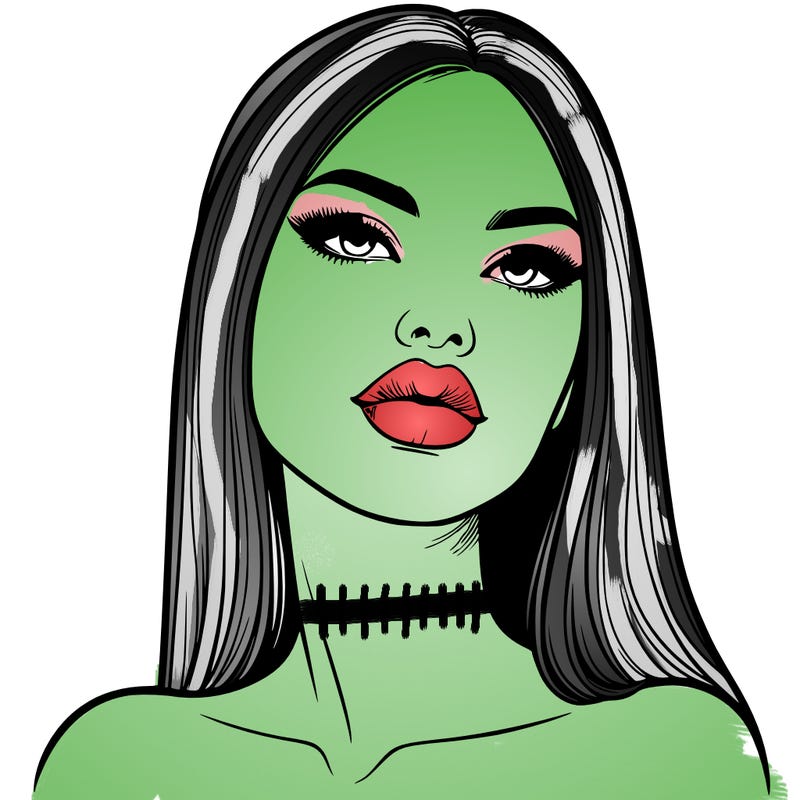 realistic woman with full lips