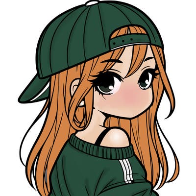 girl with a backward hat on