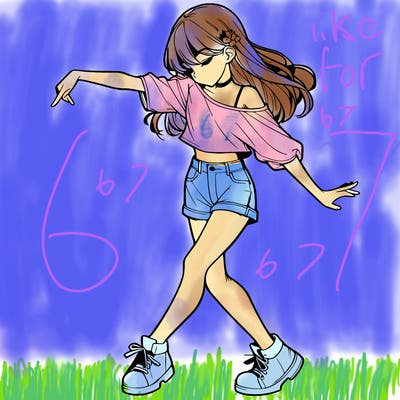 realistic girl danceing