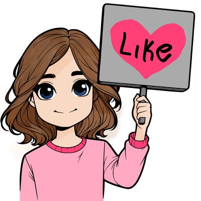 realistic girl holding up a sign