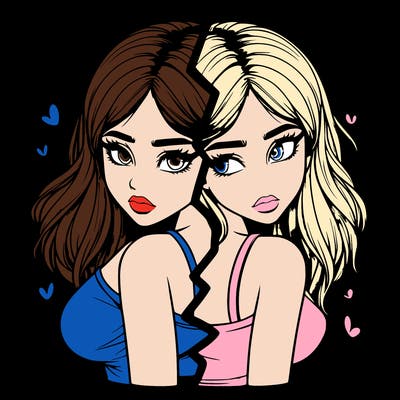 realistic girl split