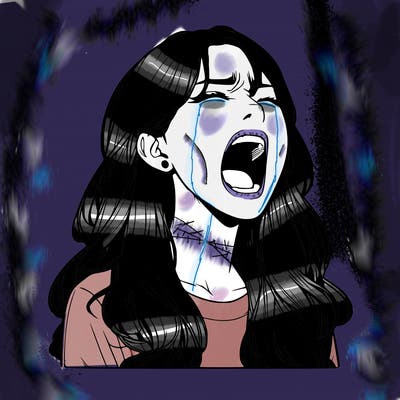 screaming realistic, girl