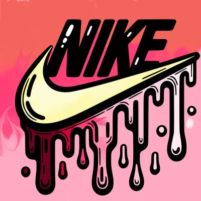 dripping nike logo