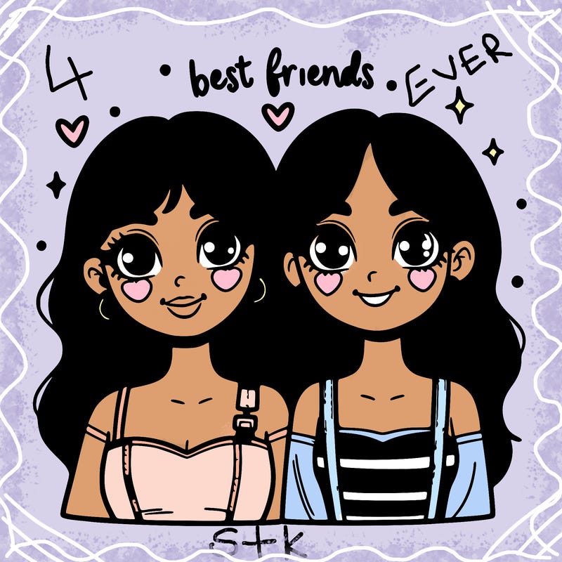 2 girl besties