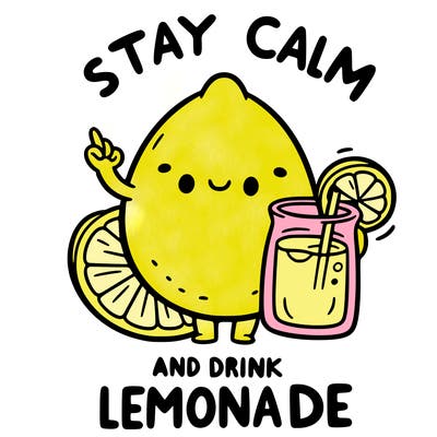 stay calm and drink lemonade