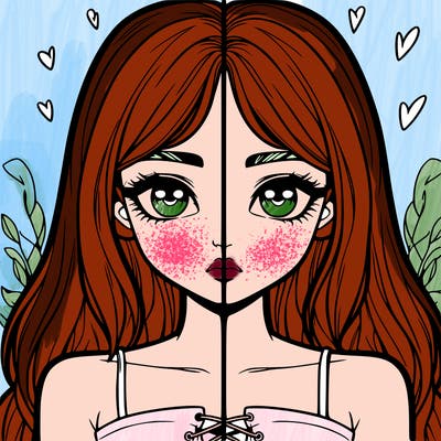 realistic girl split