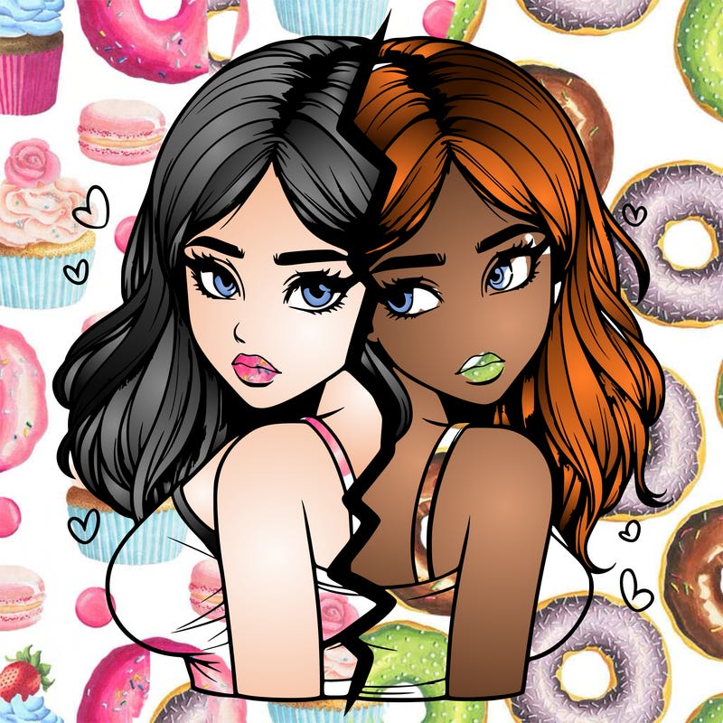 realistic girl split