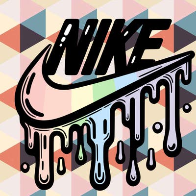 dripping nike logo