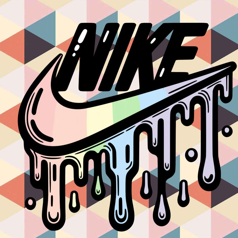 dripping nike logo
